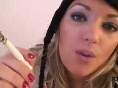 Full-bosomed Czech Krystal Swift in Smoking Fetish Video