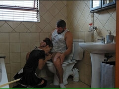Afrikaans, Pijpbeurt, Sperma shot, Fetisj, Huisgemaakt, Vrijster, Klein, Toilet