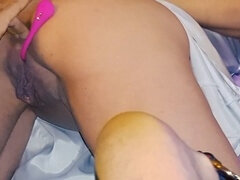 Lilith tied up, fucked, teased with sex toys, and filled with cum