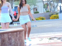 Hd, Lesbisk, Udendørs, Offentlig, Teenager