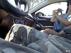 Amateur, Sucer une bite, Voiture, Exhib