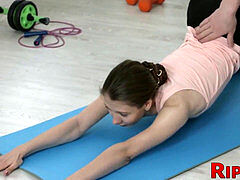 sex-positive teenie is shown the rigid way of ass-fuck stretching