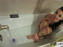 makeup apartment bath BTS With Sexy Christy Mack