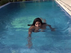 POV sex with curvy latina Sheila Ortega by the pool