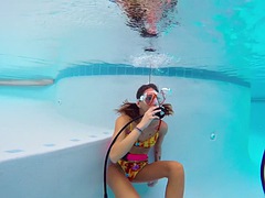 The perfect brunette Katya Nakolkina underwater