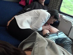 Amateur sex on the train