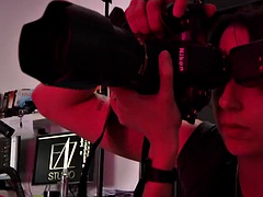 Dildo, blowjob, sex and squirt for the first time for a French teenager
