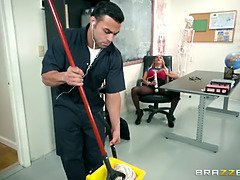 Sexy Teacher Tegan James fuckes the janitor - Brazzers