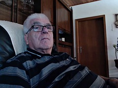 P3-Grandpa shows his cock