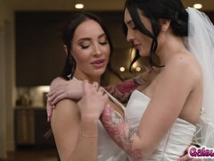 Two brides Charlotte and Melissa having sex