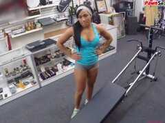 BANGBROS - Sport ebony stunner public screwed and facialized in pawnshop