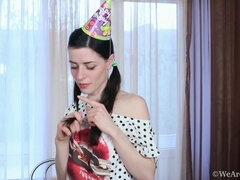 Maria Rosa enjoys a masturbating birthday party