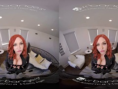 VR BANGERS Sexy Black Widow Sex Story VR Porn