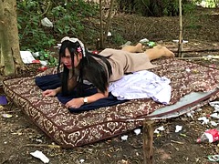 Thai ladyboy teacher solo outdoor