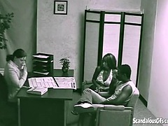 Black couple secretly fucked in the office