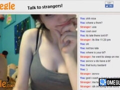 Skinny Omegle teens have a tight body