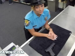 XXX PAWN - Big Booty Latin Police Woman Desperate For Cash Money