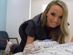 Hungry patient relaxes with gorgeous nurse Jane Douxxx