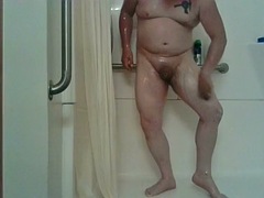 Shave and shower in front of the webcam