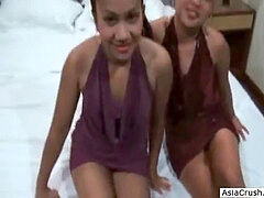 Filipina honies Anne and Ivy boned by white prick