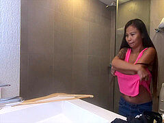 Азиатки, Большой член, Минет, Кончили внутрь, Филиппинки, Служанка, Беременная, Сиськи