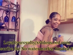 Ebony Thot made her Pussy Squirt with a Ten Inch Dildo in her Asshole!