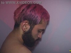Camilo Brown takes a wild ride on young Juan Ferrer's backside at the gloryhole