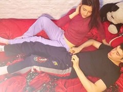 18 éves, Amatőr, Gesztenyebarna, Pár, Filigrán alkatú, Lovaglás, Zoknik, Tini