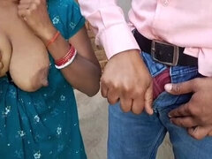 Desi Bhabhi Fucked Hard by College Student on Farm - Big Breasts in Saree