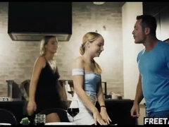 Step Dad Fucks Daughter's Best Friend While She Lies Next To Them - Mona Blue, Ophelia Dust & Renato