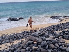 Strand, Stor rumpe, Stor kukk, Bikini, Blond, Runke, Synsvinkel, Pupper