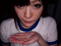 Mei Yukimoto, naughty Asian teen gives hot pov blowjob