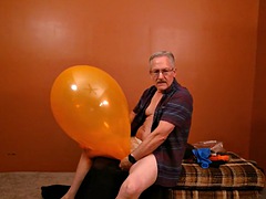 74 Blow up a balloon, jerk off, cum, pop! - Balloon