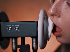 ASMR Macro Ear Licking Closed Mouth Sounds with Elsa