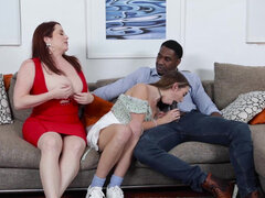 Maggie Green with her husband fucked babysitter Bailey Base