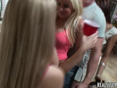 Truth Or Dare bottle roulette with busty big ass blonde Delila Darling and her girlfriends