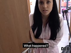 Instead of paying, the girls offered the collector a rave party