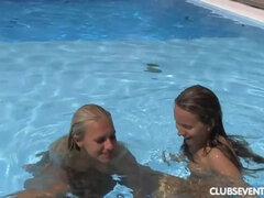 Sara and Nessy swimming naked