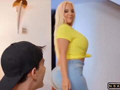 Jordi Catches Blondie Fesser In The Bathroom Taking Naughty Pictures - Blondie fesser