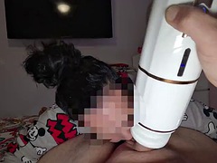 Chubby amateur wife catches her husband masturbating, ends up fucking and cum in mouth