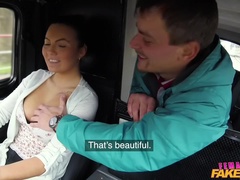 Female Fake Taxi (FakeHub): Cheeky passenger loves drivers tits