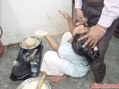 Banged my stepmom in the kitchen like a horny stud