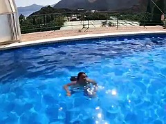 FOLLOWER touches my pussy in the pool and it happens