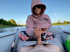 Quick wank on the boat
