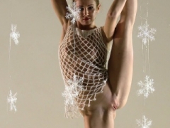 Christmas themed gymnastics by sexy tush Svetik