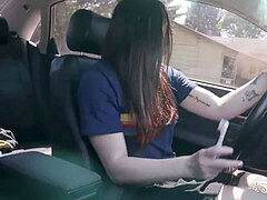 scorching Matilda jerking While Driving