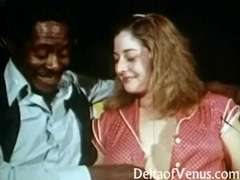 Negroa, Ébano negroa, Peludoa, Interracial, Vintage