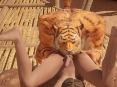 Hung Furry Tiger Gives Internal Creampie to Young Twink (Explicit Furry Gay Sex) - Wild Life Furries