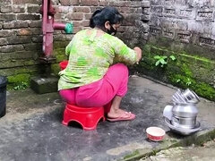 Desi Bhabhi First Time Anal with Brother-in-Law - Tight Pussy Fucking Outdoor