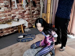 Chinese cosplay girl completed bdsm training
